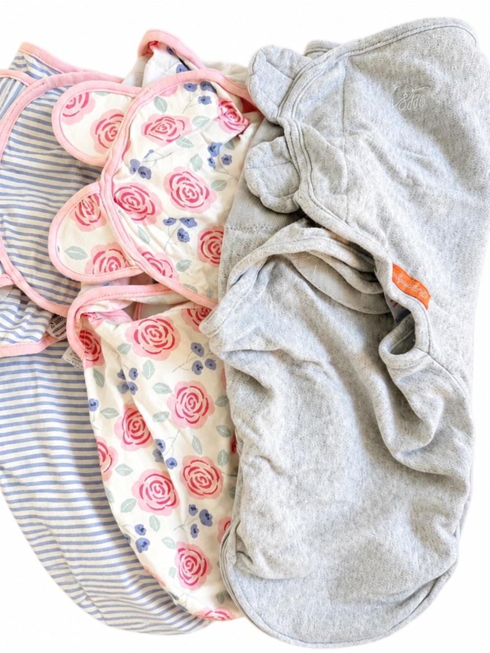 Velcro Swaddles Set of 3 - Baby Girl 0-3 Months